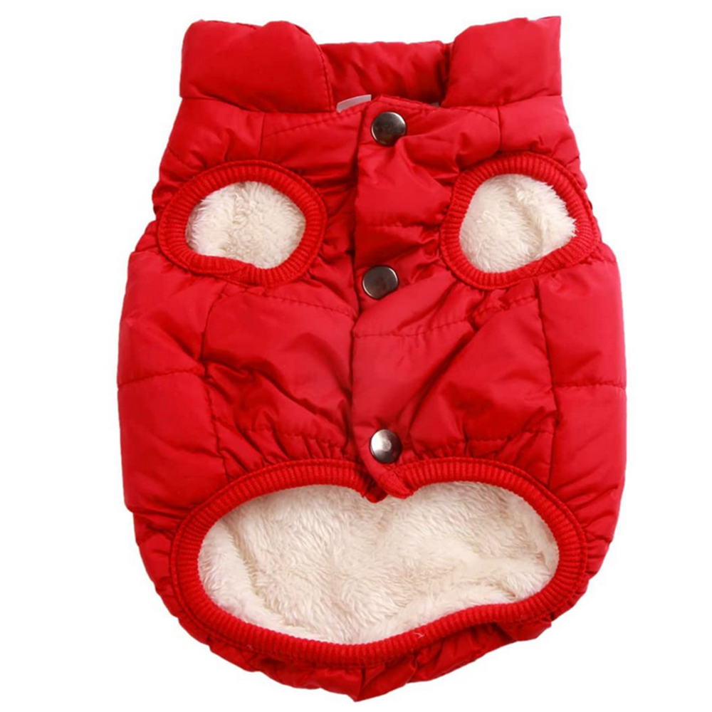 2 Layers Fleece Lined Warm Dog Jacket Winter Cold Weather Small Dog Coat - Picture 15 of 28