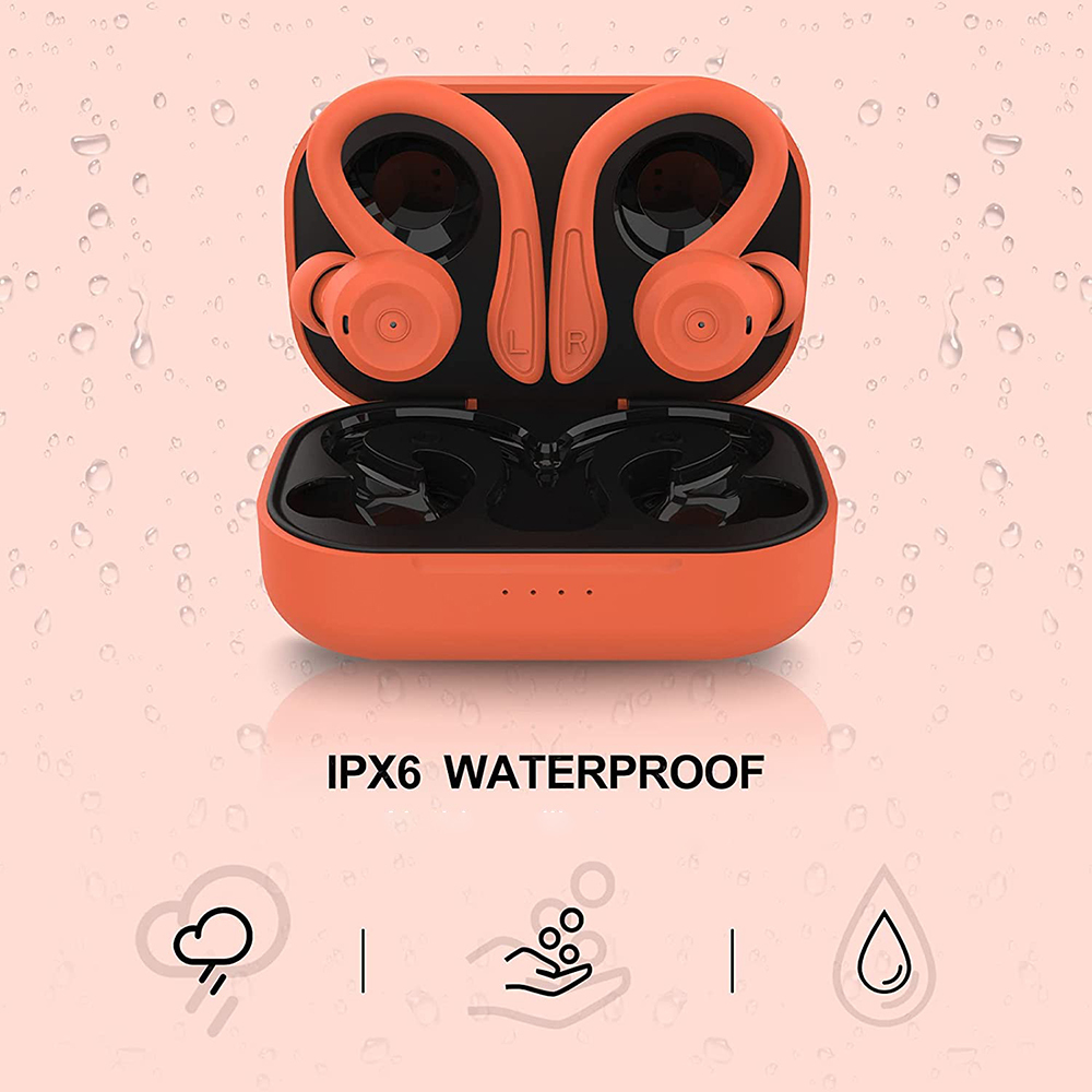 Sport Wireless Earbuds Bluetooth Earphones with Earhooks - Picture 9 of 37