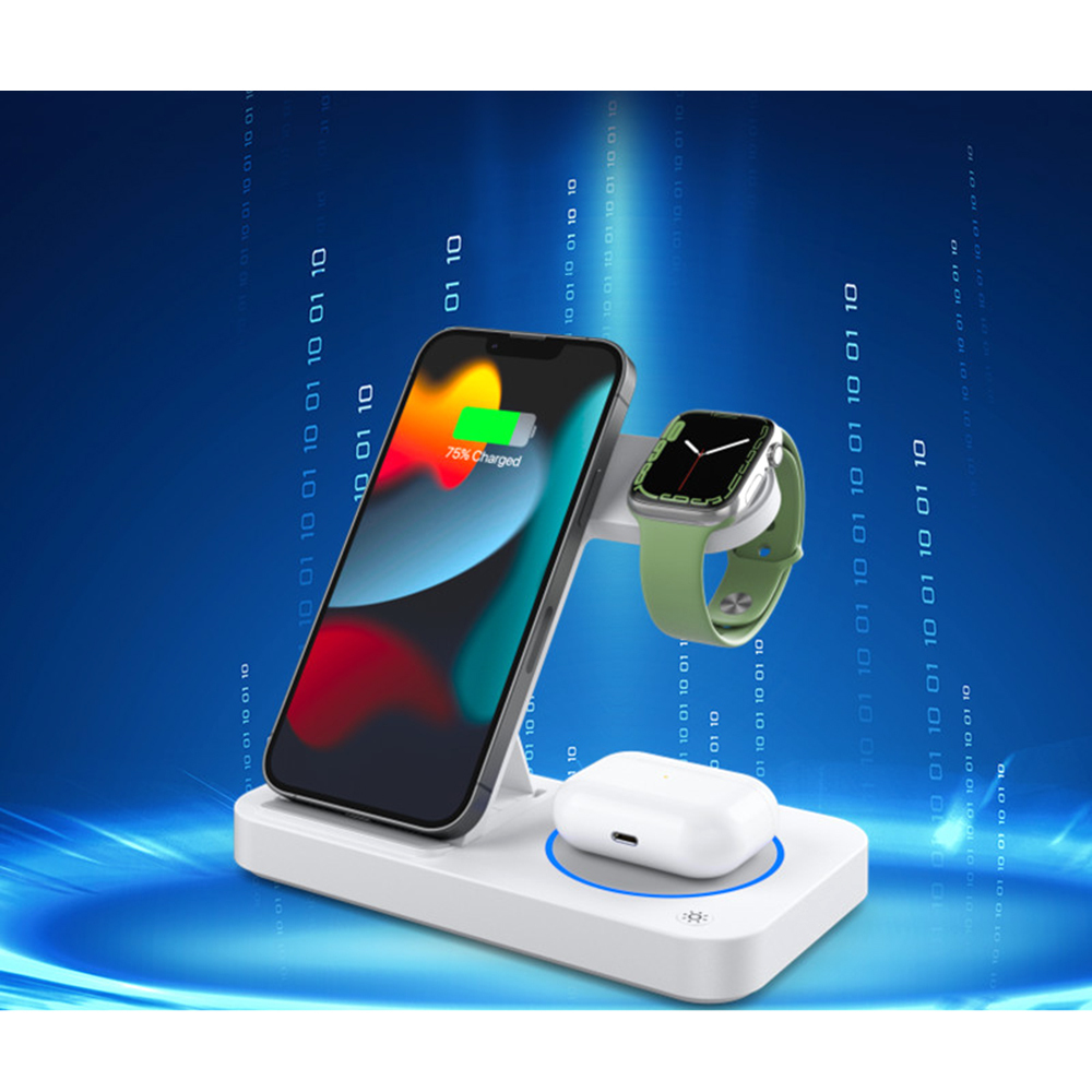 Multifunctional Foldable 4-in-1 Wireless Charging 15W Wireless Charger - Picture 13 of 14