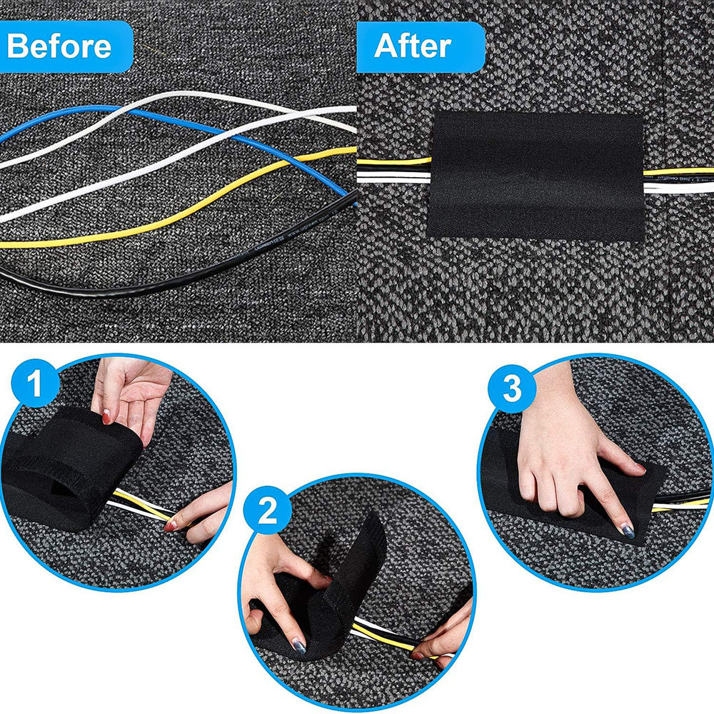 3M Cable Grip Strip Floor Cable Cover Carpet Cords Protector Cable Management - Picture 9 of 25