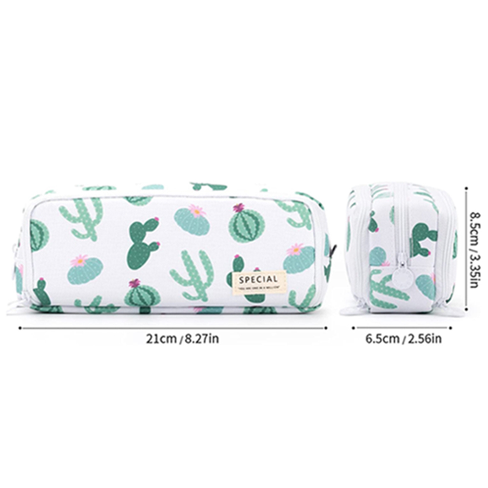 Portable Large Pencil Case Big Capacity 3 Compartments Canvas Pencil Pouch - Picture 22 of 50