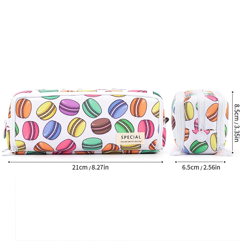 Portable Large Pencil Case Big Capacity 3 Compartments Canvas Pencil Pouch - Picture 41 of 50