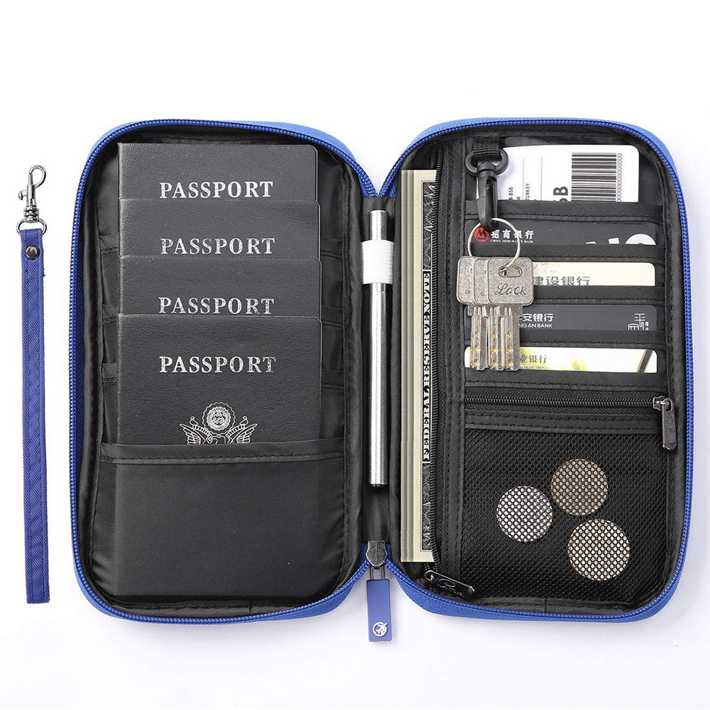 RFID Travel Passport Wallet Family Passport Holder Waterproof Document Organizer - Picture 35 of 40
