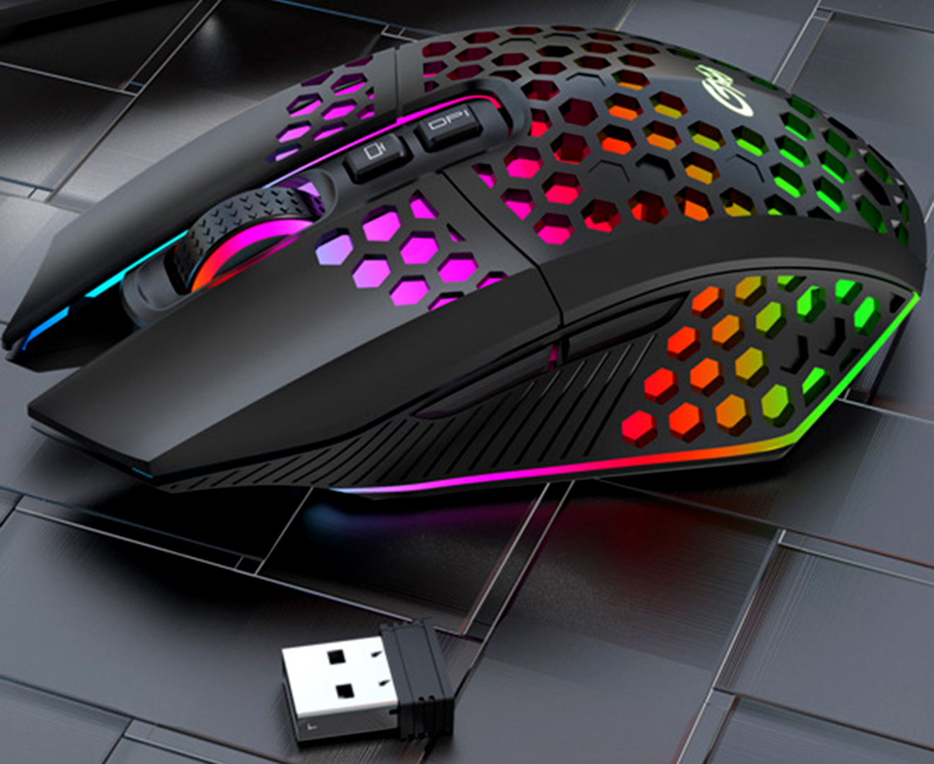 2.4G Wireless Charging RGB Gaming Mouse with 8-button - Picture 13 of 16