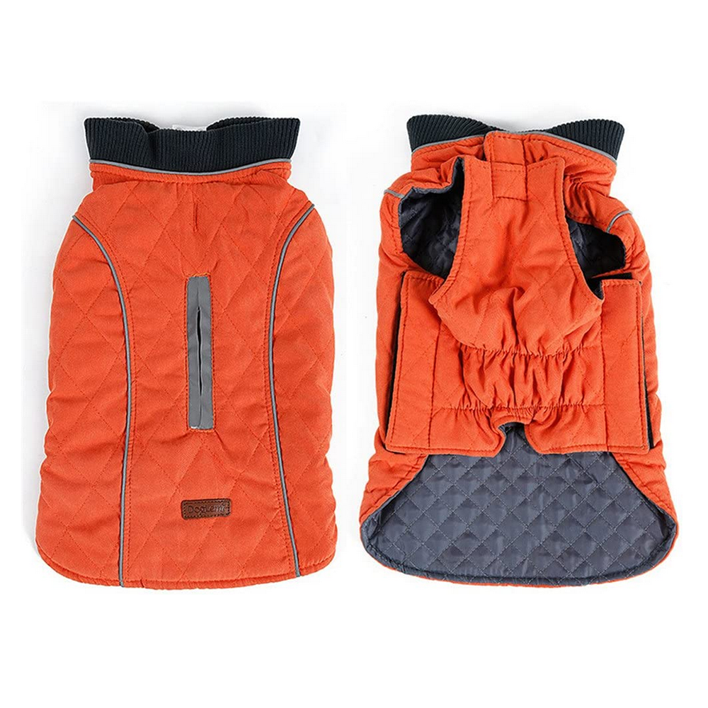 Reflective Dog Jacket Dog Coat Warm Padded Puffer Vest Puppy Jacket with Fleece - Picture 16 of 30