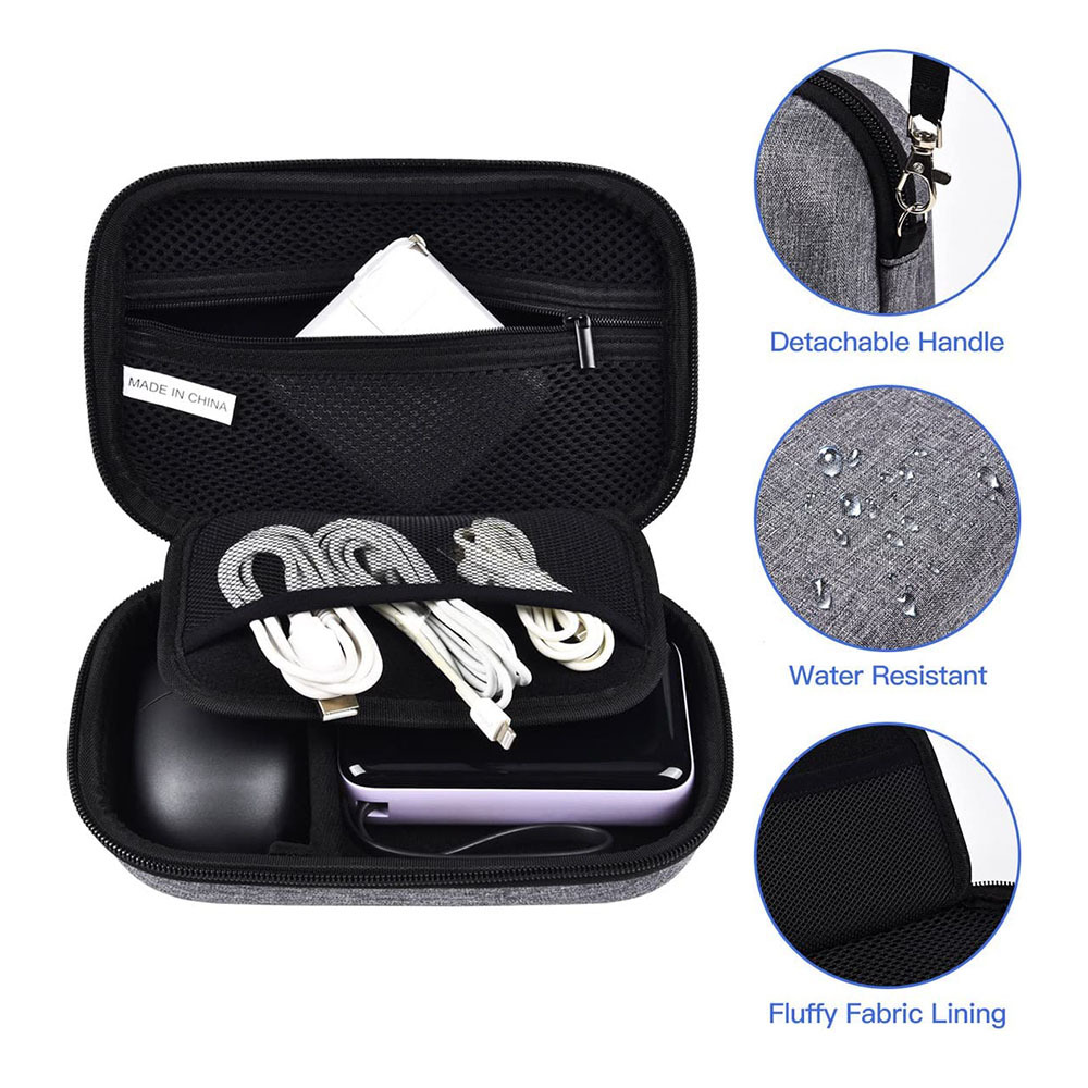 Travel Organizer External Hard Drive Case Portable EVA Cable Digital Storage Box - Picture 6 of 23