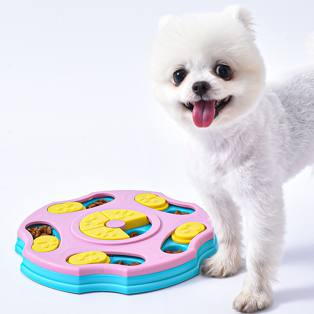 Dog Puzzle Toy Slow Feeder Interactive Increase Puppy IQ Food Dispenser Pet Bow - Picture 9 of 16