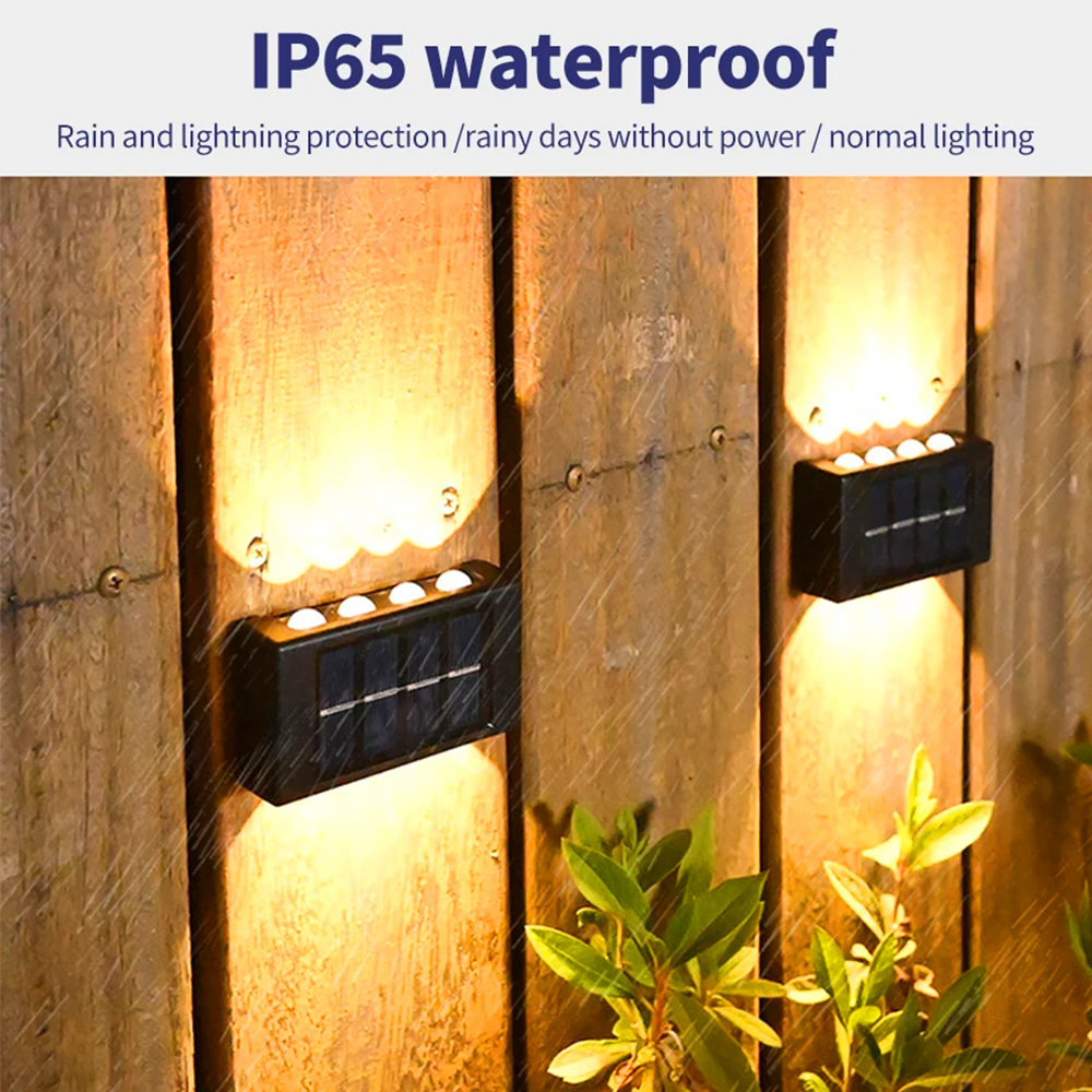 2 Pack LED Solar Wall Lamp Solar Powered Light Up And Down Illuminate-Warm White - Picture 34 of 70