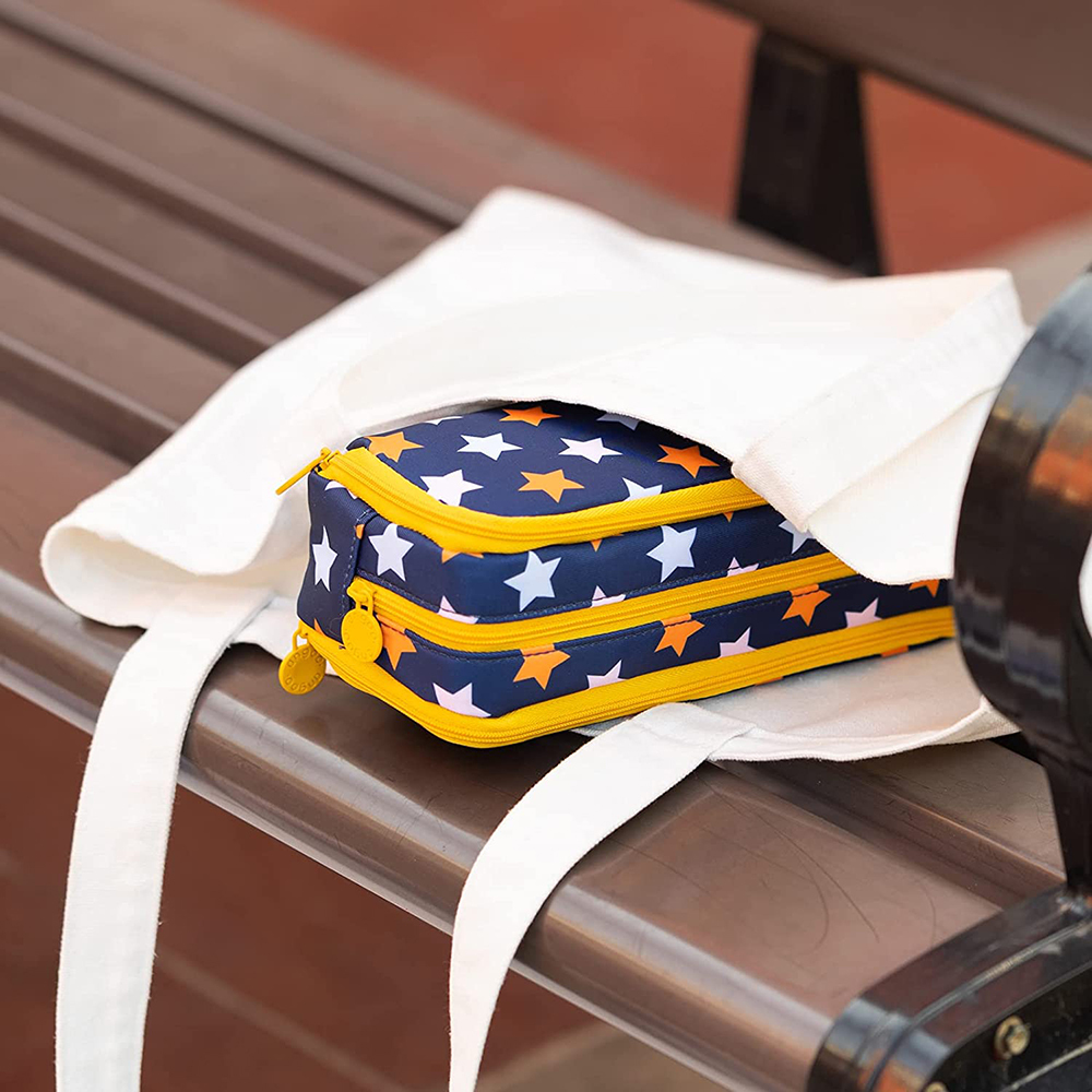 Portable Large Pencil Case Big Capacity 3 Compartments Canvas Pencil Pouch - Picture 18 of 50
