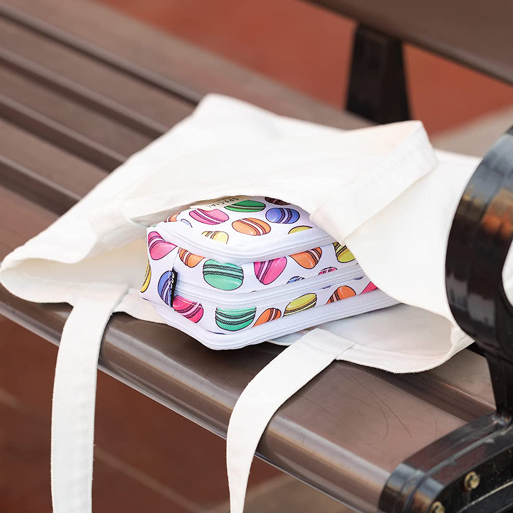 Portable Large Pencil Case Big Capacity 3 Compartments Canvas Pencil Pouch - Picture 43 of 50