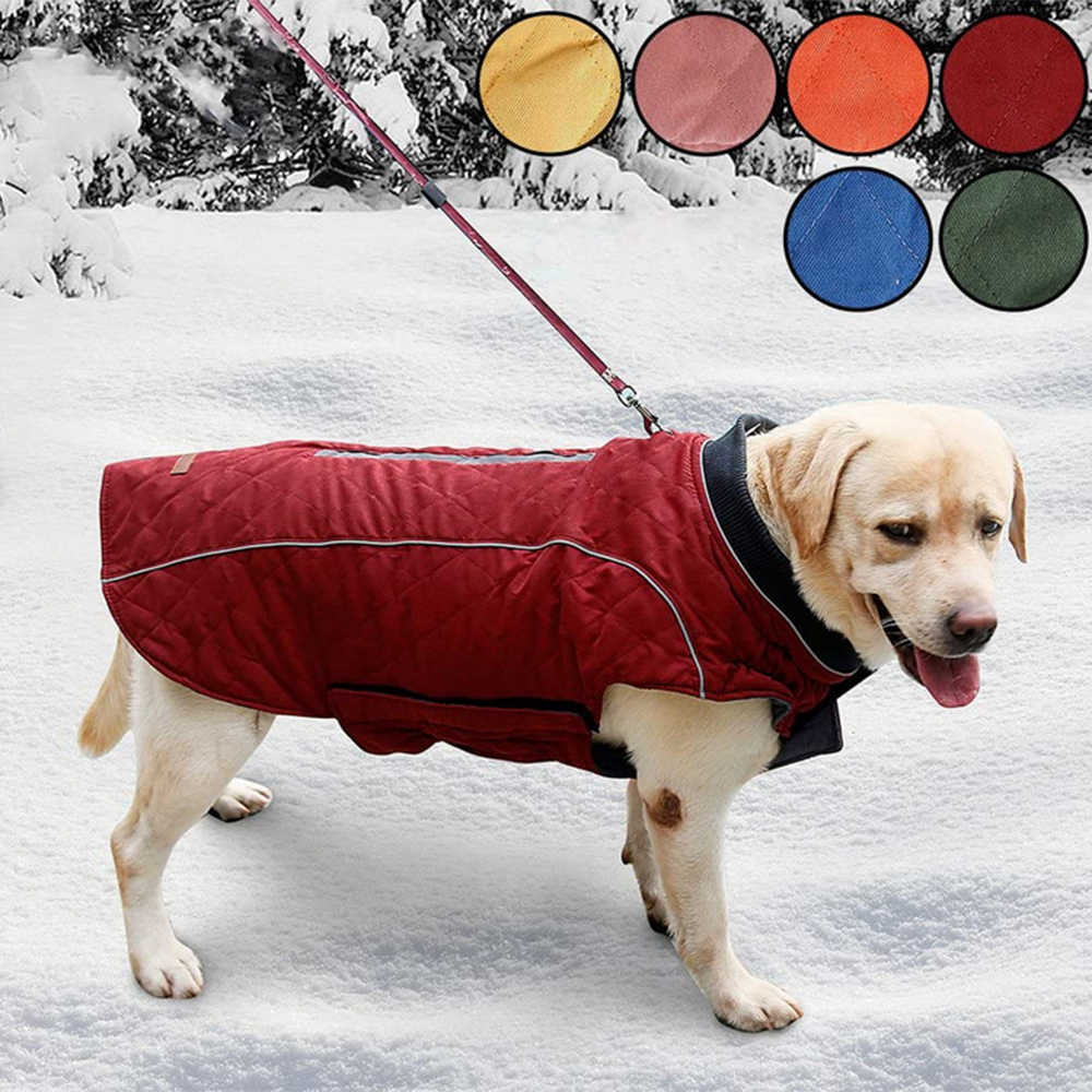 Reflective Dog Jacket Dog Coat Warm Padded Puffer Vest Puppy Jacket with Fleece - Picture 11 of 30