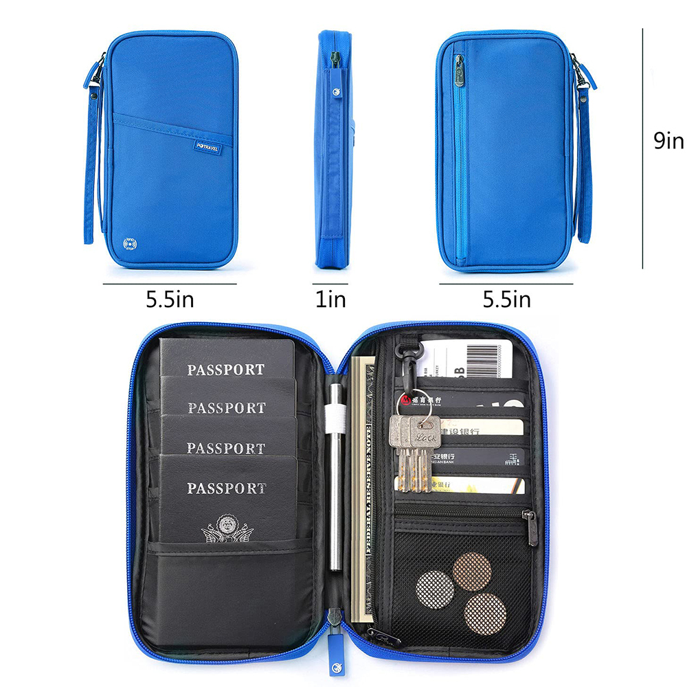 RFID Travel Passport Wallet Family Passport Holder Waterproof Document Organizer - Picture 38 of 40