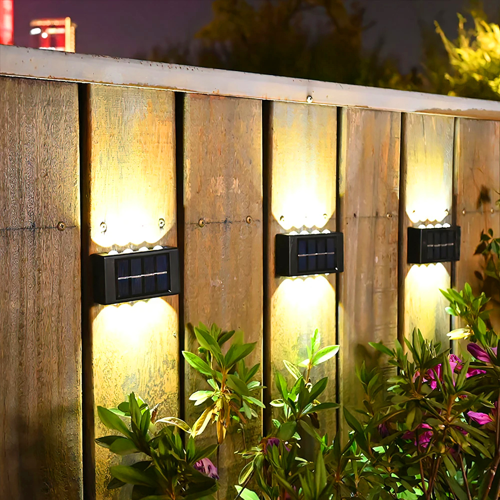 2 Pack LED Solar Wall Lamp Solar Powered Light Up And Down Illuminate-Warm White - Picture 26 of 70