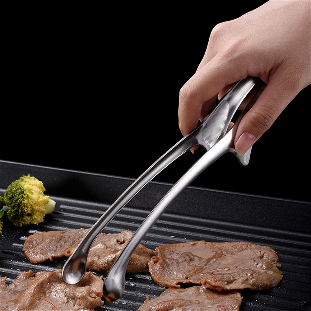 4 Pack Stainless Steel Grill Tongs Korean Japanese BBQ Steak Tongs eBay