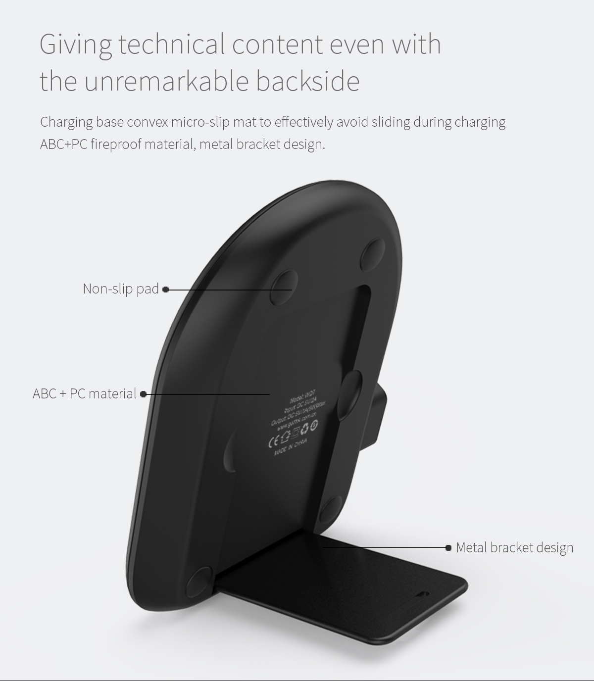 Golf WQ7 Single Coil Wireless Charging Stand 1A 5W - Picture 13 of 21