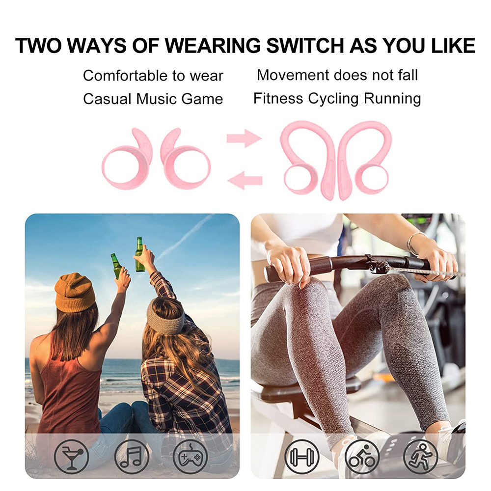 Sport Wireless Earbuds Bluetooth Earphones with Earhooks - Picture 7 of 37