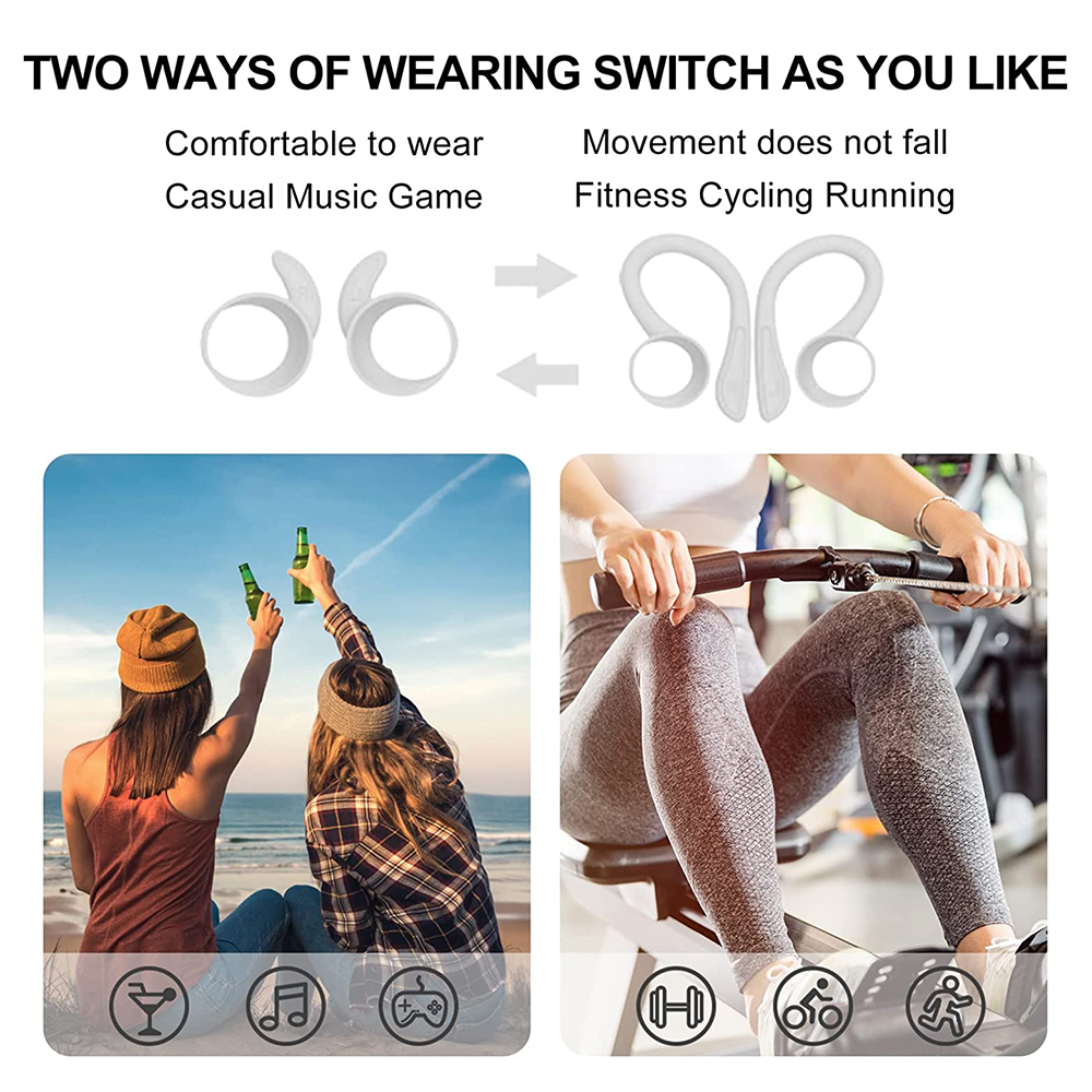 Sport Wireless Earbuds Bluetooth Earphones with Earhooks - Picture 37 of 37
