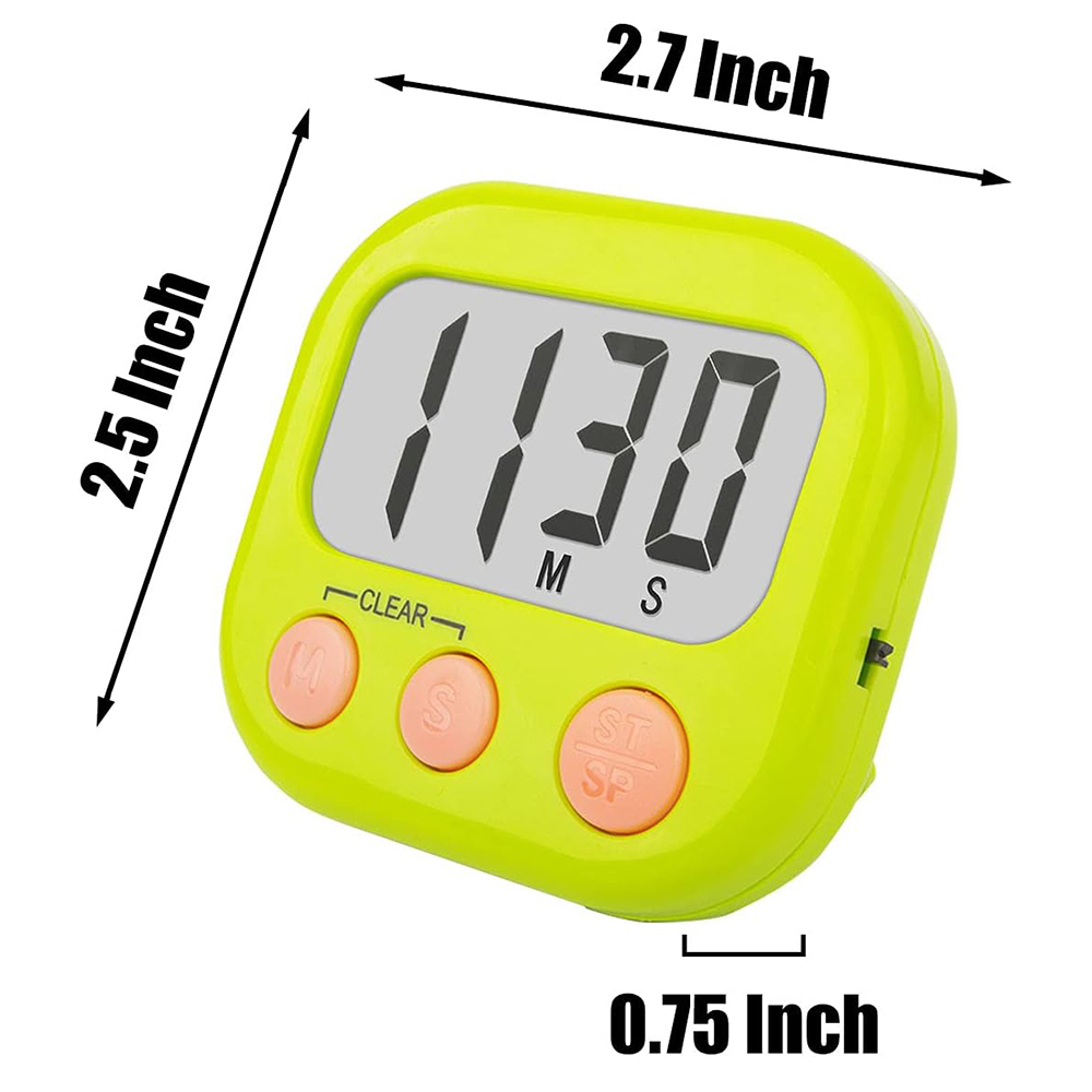 2 Pack Digital Kitchen Timer for Cooking Big Digits Loud Alarm Magnetic Backing - Picture 19 of 33