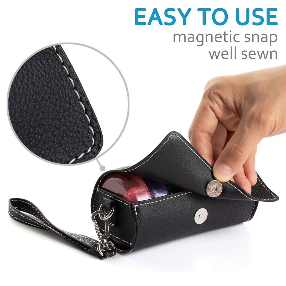 Weekly Pill Organizer Daily Pill Box with PU Leather Travel Medicine Organizer - Picture 21 of 21
