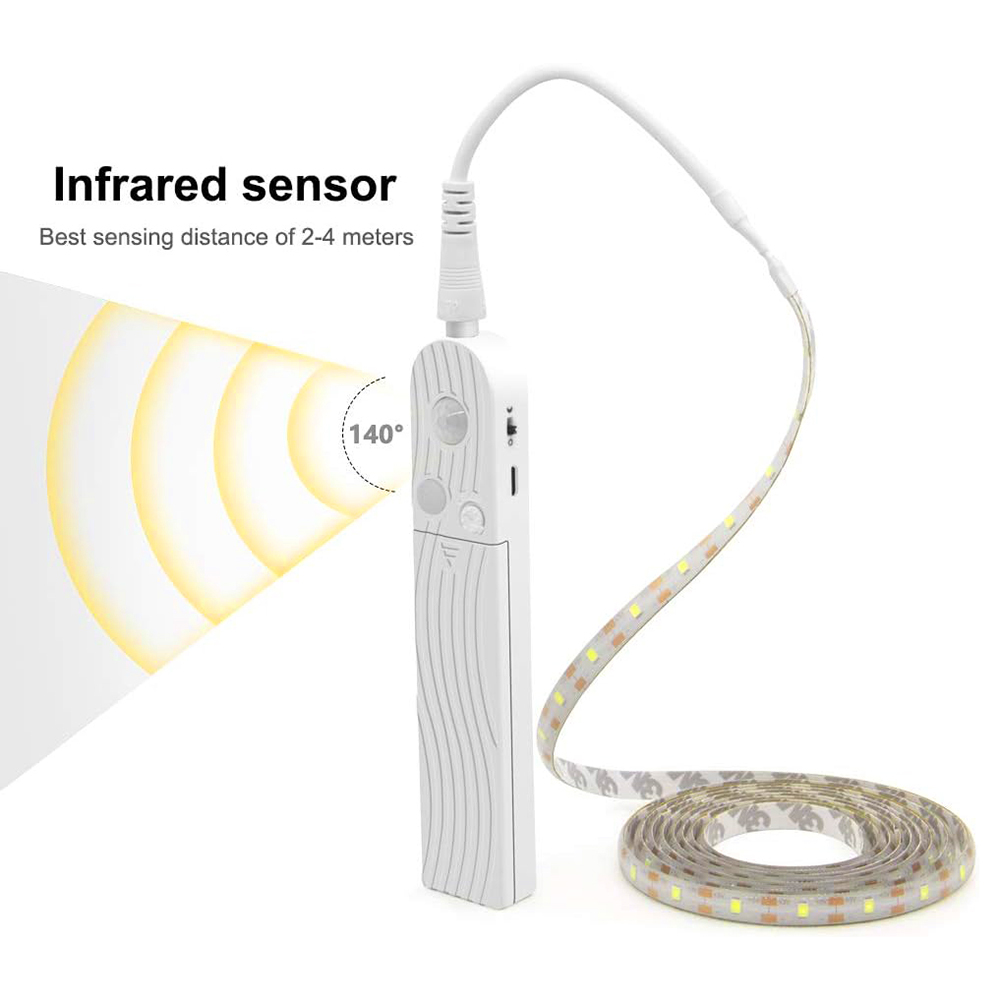 LED Under Cabinet Lighting Motion Sensor Strip Lights Stair Lamp Tape-Warm White - Picture 38 of 50
