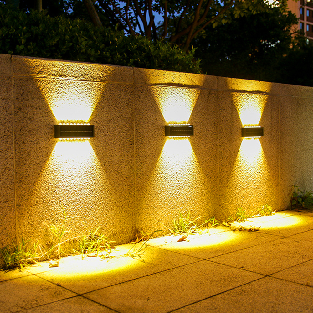 2 Pack LED Solar Wall Lamp Solar Powered Light Up And Down Illuminate-Warm White - Picture 18 of 70
