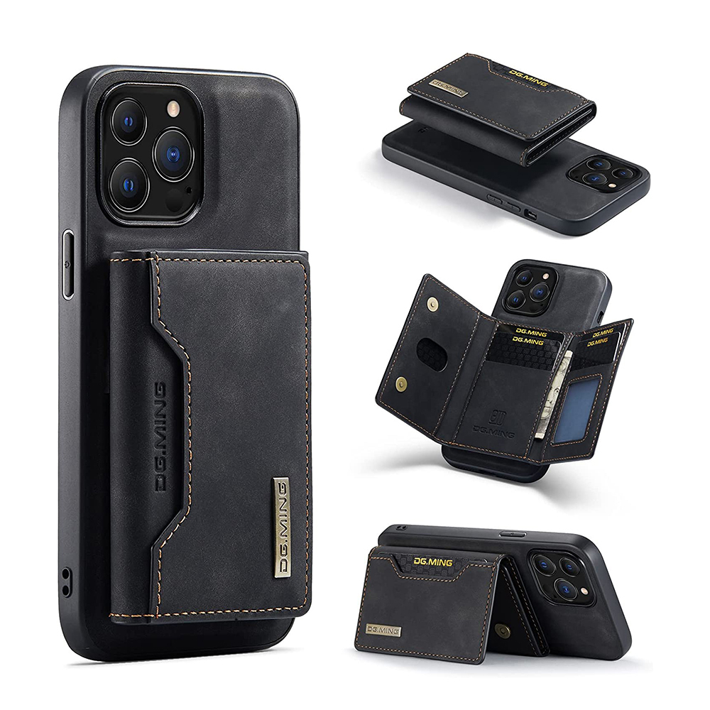 2 In 1 Detachable Magnetic Leather iPhone Case Wallet Cover Cards Holder-Black - Picture 38 of 72