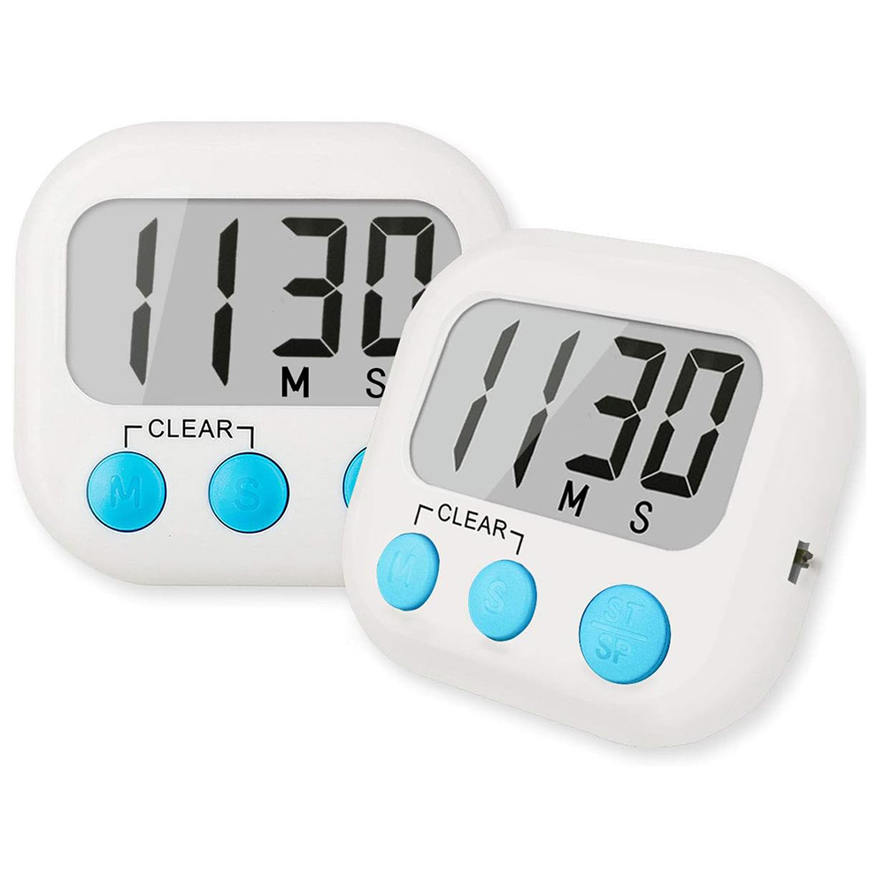 2 Pack Digital Kitchen Timer for Cooking Big Digits Loud Alarm Magnetic Backing - Picture 28 of 33
