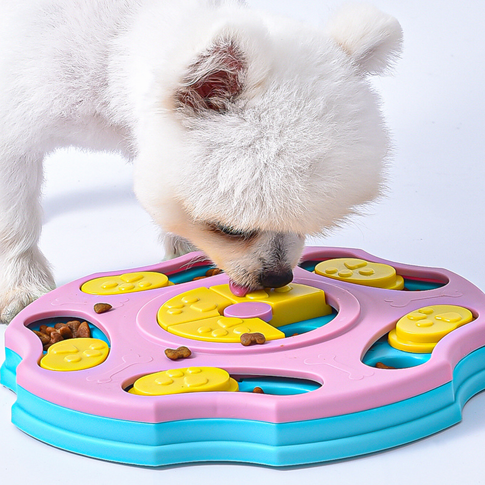 Dog Puzzle Toy Slow Feeder Interactive Increase Puppy IQ Food Dispenser Pet Bow - Picture 6 of 16