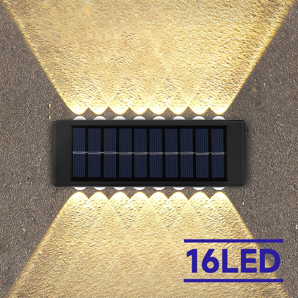 2 Pack LED Solar Wall Lamp Solar Powered Light Up And Down Illuminate-Warm White - Picture 21 of 70