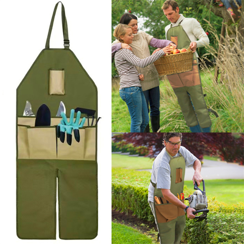 Garden Pocket Apron Waterproof Wear Resistant Tool Storage Work Apron - Picture 17 of 25