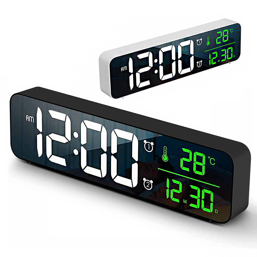 Large Display Digital Clock LED Electric Alarm Clocks With Date Temp Large display digital clock led electric alarm clocks with date temp