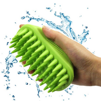Pet Silicone Shampoo Brush for Long & Short Hair Pets Dogs Cats,Shower Wash Curry Brush-3Pcs