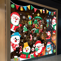 Christmas Decoration Glass Sticker Decoration Electrostatic Sticker Set