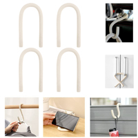 4PCS Multi-Functional Hook Deformable S-Shaped Hook Cabinet Random Lock