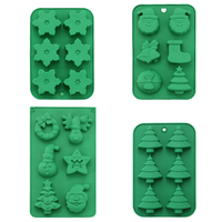 4 Pack Christmas Silicone Molds Large Size Xmas Baking Mold for Holiday Parties