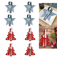 8Pcs Christmas Cutlery Holders Christmas Silverware Holders Set Xmas Decorations