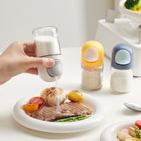 3Pcs Quantitative Salt Tank Kitchen Glass Seasoning Bottle Pepper Shaker Bottle