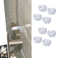 8 Pcs Door Stopper Transparent Silicone Door Handle Buffer Doorknob Bumper