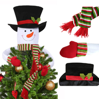 Christmas Tree Topper Snowman Hugger Xmas Holiday Wonderland Party Decoration