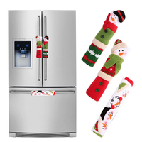 3 Pcs Christmas Fridge Handle Covers Kitchen Appliance Christmas Decorations
