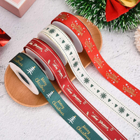 4 Rolls Christmas Polyester Satin Ribbon Set  Ribbon for DIY Gift Wrapping