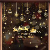 Christmas Decoration Glass Sticker Decoration Electrostatic Sticker Set
