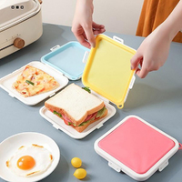 3 Pcs Sandwiches Storage Box Portable Food Storage Box Sandwich Containers