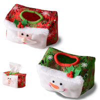 2 Pcs Christmas Tissue Box Cover Christmas Desktop Tissue Box Decorations