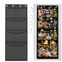 2 Pcs Plush Toy Storage Bag Door Back Hanging Storage Bag with 4 Large Grids