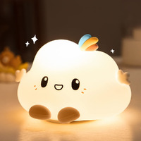USB Rechargeable Colorful Night Light Silicone LED Cloud Lights for Bedroom