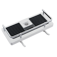 2Pcs Bathroom Rod Shower Storage Shampoo Tray Shelf Toilet Bathroom Accessories