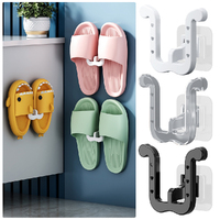 6Pcs Wall Mounted Slipper Rack Toilet Storage Rack Punch Free Slipper Drain Hook