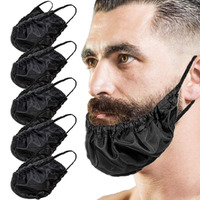 5Pce Beard Bandana Beard Covers Facial Beard Apron Caps Facial Guard Bedtime Bib