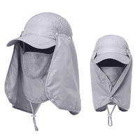 Men Women Sun Protection Hat Wide Brim Fishing Caps With Neck Flap